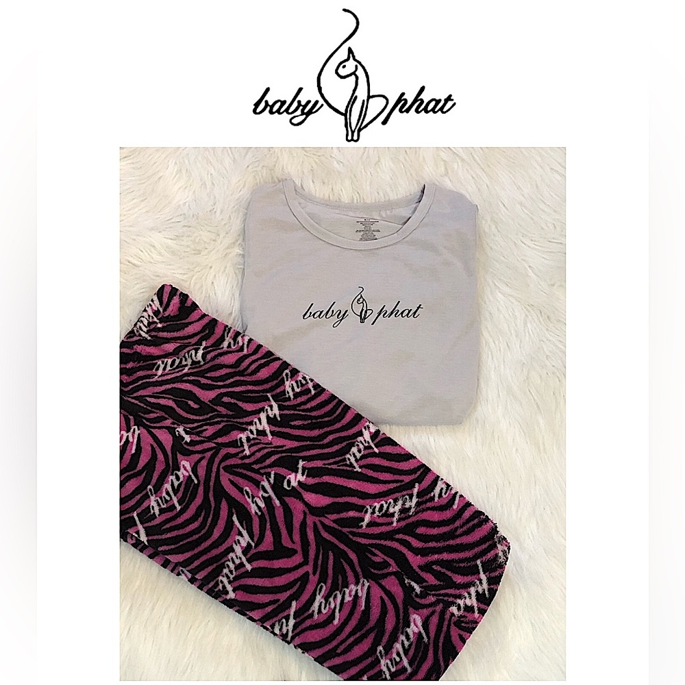 Girls Baby Phat Two-Piece Pajama Set